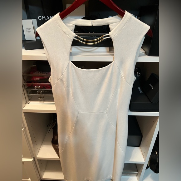 BCBG MAXAZRIA Off White dress midi dress Sz10 - Picture 3 of 14